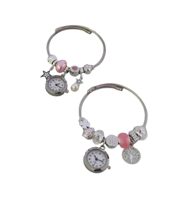 Reloj Pulsera tipo Pandora Perla