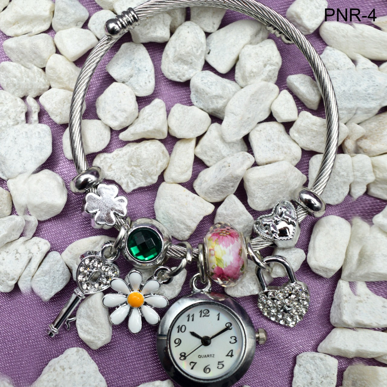 Reloj Pulsera tipo Pandora Perla