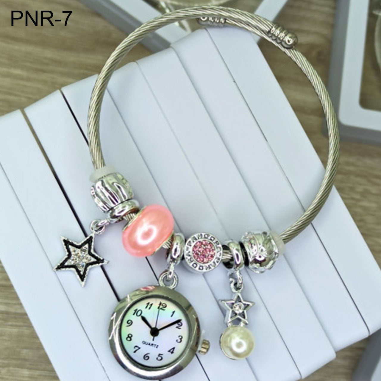 Reloj Pulsera tipo Pandora Perla